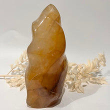 Load image into Gallery viewer, Golden Healer Flame Crystal Carving
