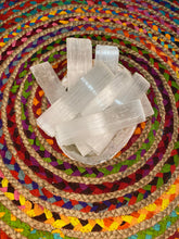 Load image into Gallery viewer, Selenite Crystal slice charging plate satin feldspar raw crystal
