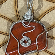 Load image into Gallery viewer, Beautiful handmade red jasper pendant.
