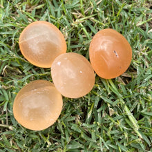Load image into Gallery viewer, Peach Selenite Tumble-stone / Tumbled stone
