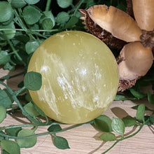 Load image into Gallery viewer, Lemon Calcite Crystal Sphere Crystal Ball
