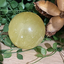 Load image into Gallery viewer, Lemon Calcite Crystal Sphere Crystal Ball

