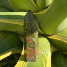 Load image into Gallery viewer, Unakite Crystal Tower Crystal Point Generator
