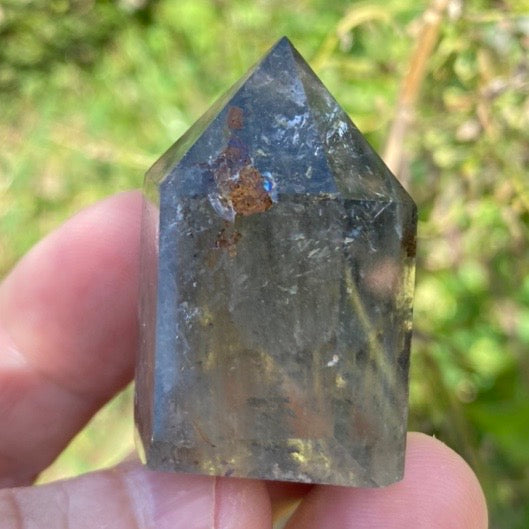 GARDEN QUARTZ TOWER Lodolite Included Quartz Phantom Quartz Tower Point