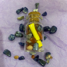 Load image into Gallery viewer, Crystal Creativity Affirmation Crystal set in a bottle
