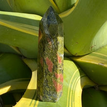 Load image into Gallery viewer, Unakite Crystal Tower Crystal Point Generator

