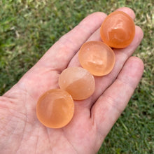 Load image into Gallery viewer, Peach Selenite Tumble-stone / Tumbled stone
