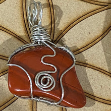 Load image into Gallery viewer, Beautiful handmade red jasper pendant.
